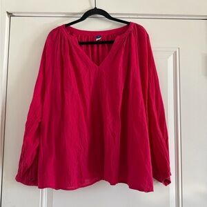 Old Navy Pink V-Neck Blouse- 2X